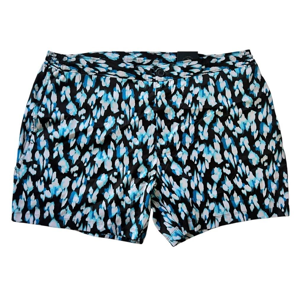 Men’s Good Man Brand Swim Trunks Size XXL Blue Black NWT